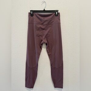 Athleta rise up ribbed 7/8 leggings yoga Pilates running dusk violet purple